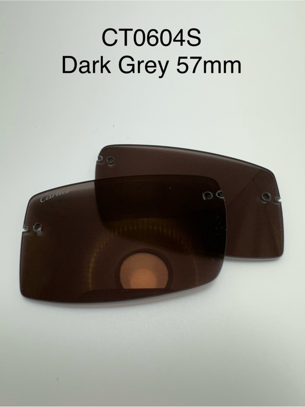Cartier CT0604S Original Replacement Lenses grey with Zeiss AR new with defect